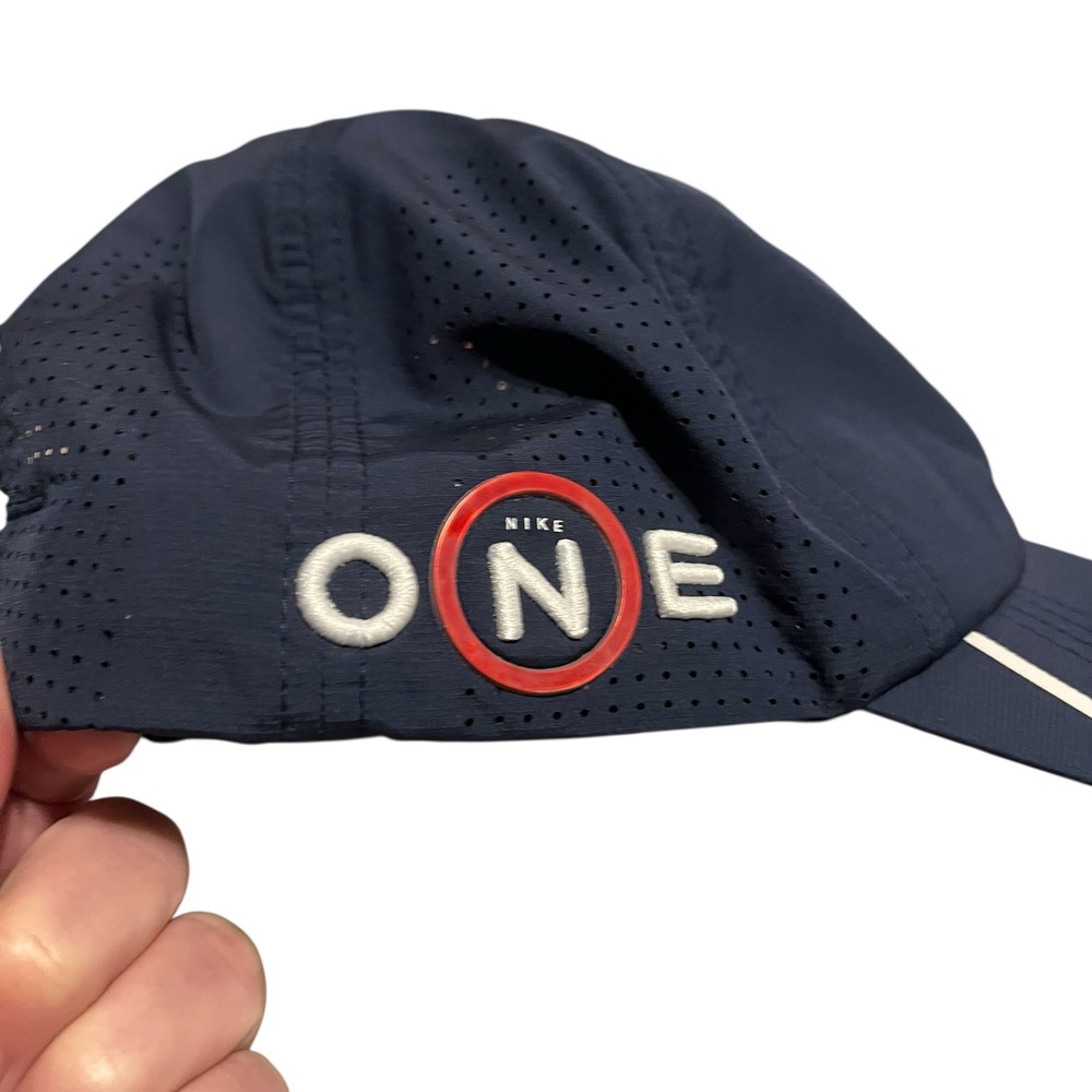 Nike Golf One Vapor Hat Mens Navy Blue Perforated Performance Adjustable Cap - Picture 6 of 9